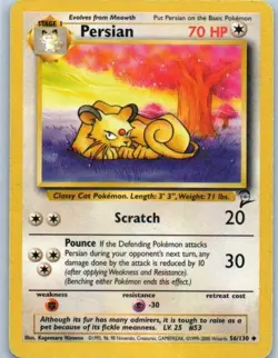Pokemon tcg Base Set 2 Persian Moderately played - Image 1