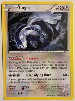 Lugia Non Holo Rare 78/124 XY Fates Collide LP Pokemon TCG - Image 1