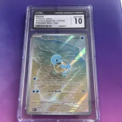 2023 POKEMON MEW EN-151 ILLUSTRATION RARE #170 SQUIRTLE CGC 10 - Image 1