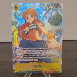 Bandai One Piece CCG Nami Super Rare Foil EB03-053 Heroines Edition Alt Art NM - Image 1