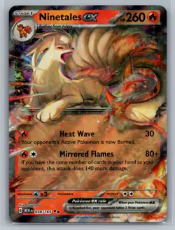 Ninetales ex SV: Scarlet & Violet 151 #038/165 Holo Pokemon Card - Image 1
