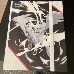 New Collectible POKEMON Trading Card Game OFFICIAL WHITE FLARE FOLDING BINDER - Image 1
