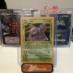 Pokemon Muk TCG Holo Rare Card 13/62 Fossil 1st Edition M/Nm Condition - Image 1