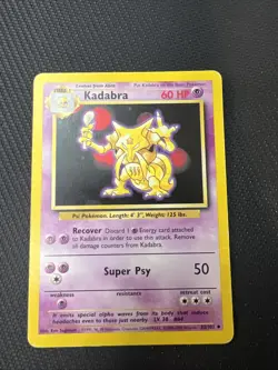 KADABRA - 32/102 - Base Set - 4th Print - 1999-2000 - Pokemon Card - Image 1