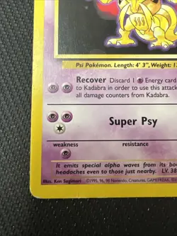 KADABRA - 32/102 - Base Set - 4th Print - 1999-2000 - Pokemon Card - Image 5