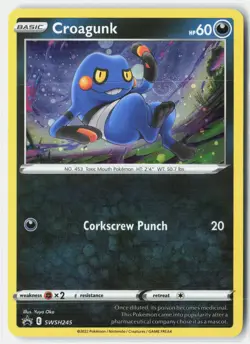 Croagunk - (Cosmos Holo) Holo SWSH: Sword & Shield Promo Cards SWSH245 NM - Image 1