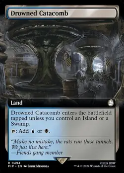 Drowned Catacomb Extended Art Foil - PIP 0494 - NM - MTG Magic - Image 1