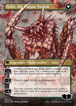 Grist, Voracious Larva Borderless Textured Foil - MH3 0472 - NM - MTG Magic - Image 2