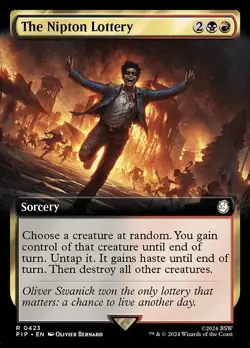 The Nipton Lottery Extended Art Foil - PIP 0423 - NM - MTG Magic - Image 1