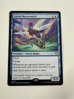 x1 Faerie Mastermind R MTG Commander: Secrets of Strixhaven M/NM, English - Image 1