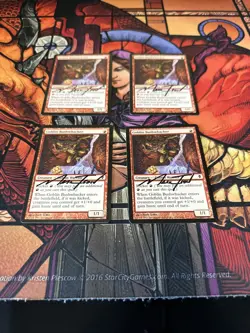 Goblin Bushwhacker x 4 Signed!! Nice Conditions MTG - Image 1