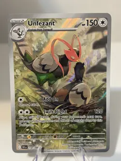 UNFEZANT - 150/086 150/086 HOLO ILLUSTRATION RARE SV: BLACK BOLT POKEMON NM/M - Image 1
