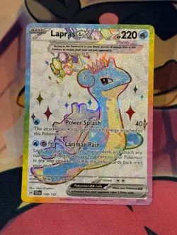 Lapras ex 158/142 Ultra Rare Stellar Crown Pokemon Near Mint - Image 1