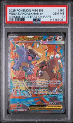 2025 POKEMON MEG EN-MEGA EVOLUTION #182 MEGA KANGASKHAN EX PSA 10 - Image 1