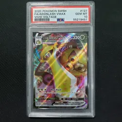 2020 Pokemon: AEGISLASH VMAX 127/185 [Full Art - Vivid Voltage] Gem Mint PSA 10 - Image 1
