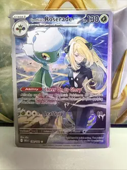 Pokemon TCG Cynthia's Roserade 184/182 Destined Rivals Illustration Rare - Image 1