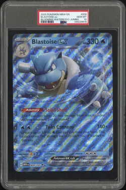 2025 POKEMON MEW EN-151 #009 BLASTOISE EX PSA 10 - Image 1