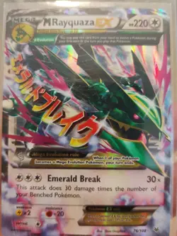 Pokemon TCG Mega-Rayquaza-EX Roaring Skies 76/108 Holo 1st Edition Holo Rare EX - Image 1