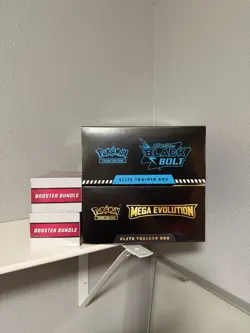 Pokemon 1x Black Bolt & 1x Mega evolution ETB & 2x white flare Booster Bundles - Image 5