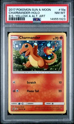 Pokemon Charmander 018A/147 Alternate Art Holo Promo 2017 PSA 8 - Image 1