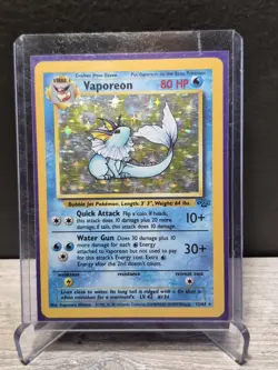 Pokemon TCG Vaporeon 12/64 – Jungle Holo Rare – Vintage WOTC 1999 - Image 2