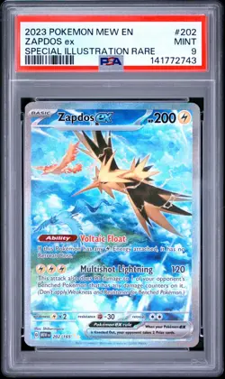 Zapdos EX 202/165 PSA 9 Special Illustration Rare Scarlet & Violet 151 Pokemon - Image 1