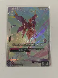 Gundam Aerial Rebuild LR+ GD01-067 Alt Art Foil Mint Gundam TCG Card Game - Image 1