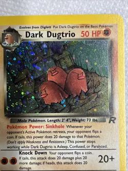 2000 Pokemon Team Rocket Dark Dugtrio Holo 6/82 Free Shipping - Image 2