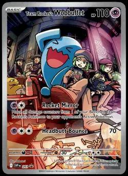 Team Rocket's Wobbuffet SVP203 Destined Rivals ETB Promo Pokemon [PL] (1) - Image 1