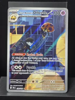 Pokemon Team Rocket’s Orbeetle 198/182 Destined Rivals Illustration Rare NM - Image 2