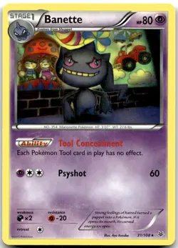Pokemon Banette - Roaring Skies ROS #31/108 Rare LP SET FILLER!! - Image 1