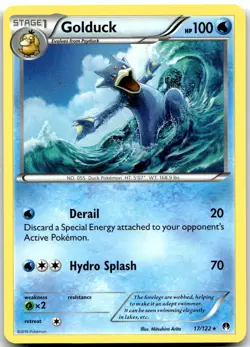Pokemon Golduck BREAKpoint BKP #17/122 Rare LP **LOOK**! - Image 1