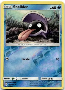Pokemon Shellder Base Set SM01 #33/149 Common Reverse Holo LP BUY 2, 1 FREE! - Image 1