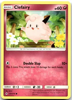 Pokemon Clefairy - Unbroken Bonds SM10 #132/214 Common LP VINTAGE! - Image 1