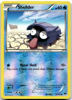 Pokemon Shellder BREAKpoint BKP #22/122 Common Reverse Holo LP BUY 2, 1 FREE! - Image 1