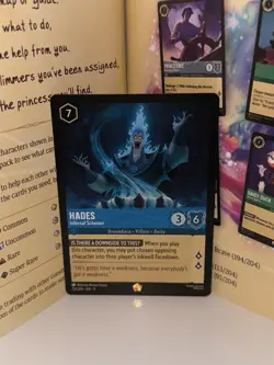 Disney Lorcana TCG Hades Infernal Schemer 147/204 Non-Foil Legendary Card - Image 1