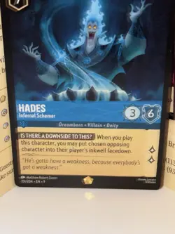 Disney Lorcana TCG Hades Infernal Schemer 147/204 Non-Foil Legendary Card - Image 2