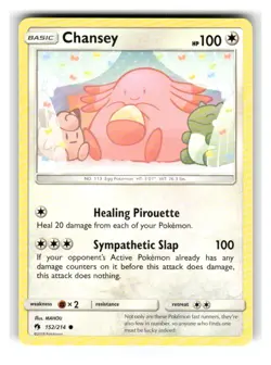 Chansey 152/214 Common Lost Thunder Pokemon Lightly Played - Image 1