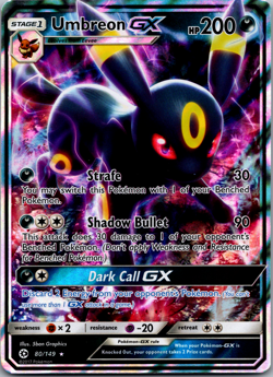 Umbreon GX 80/149 Sun & Moon Base Set Pokemon English [NM] - Image 1