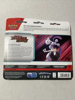 Pokemon Destined Rivals 3-Pack Blister Kangaskhan Sealed Rare Mint Mewtwo SP 🔥 - Image 2