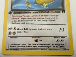Pokemon Dark Dragonite 1st Edition Team Rocket 22/82 WOTC NM-LP - Image 4