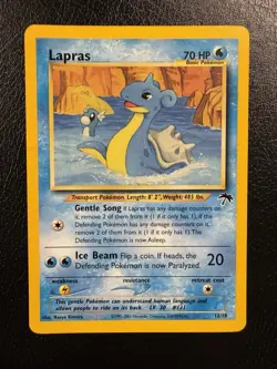 Pokemon TCG Southern Islands Lapras 12/18 Rare WotC Vintage Promo LP - Image 1