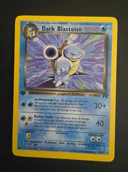 Pokemon Dark Blastoise Team Rocket 1st Edition Rare 20/82 2000 English 70HP - Image 1