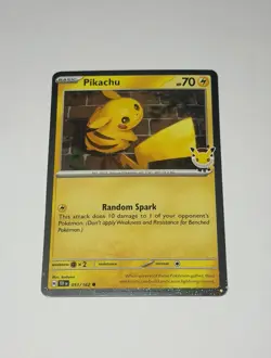 Pokemon TCG Pikachu 051/162 30th Anniversary 2026 Pokemon Day Promo Cosmos SWIRL - Image 1