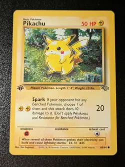 Pikachu 1st Edition Pokemon 60/64 Jungle NM - Image 1