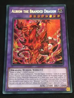 Yugioh MP22-EN076 Albion The Branded Dragon Prismatic Secret Rare 1st Edition - Image 1
