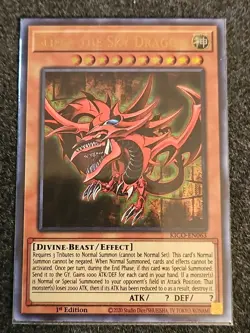 Yugioh Slifer The Sky Dragon Ultra Pharaoh's Rare KICO-EN063 1st Edition M/NM - Image 1