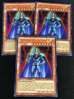 YUGIOH LEGENDARY KNIGHT TIMAEUS DRL3-EN041 1ST ULTRA X3 - Image 1
