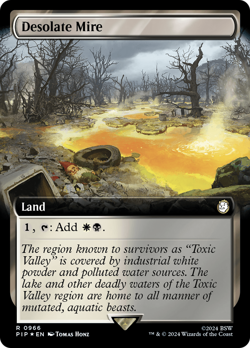 MTG - Desolate Mire (Extended Art) (Surge Foil) [Fallout] - Image 1