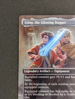 MTG Card - 1x Sting the Glinting Dagger - LOTR - NM Borderless - Magic - #409 - Image 3